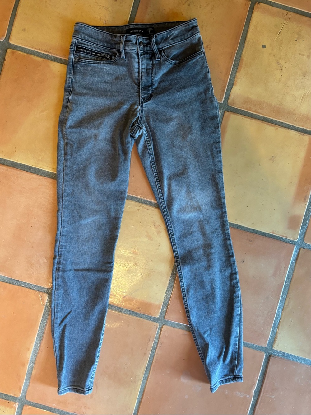 Athleta Sculptek Gray Jeans size 2
